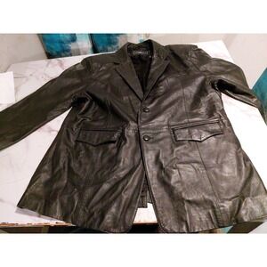 Vintage Saguaro West leather jacket western, rancher,blazer-style coat Sz 50L